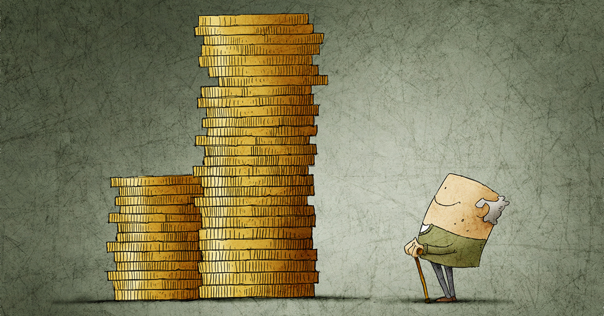 man_staring_at_gold_coin_piles